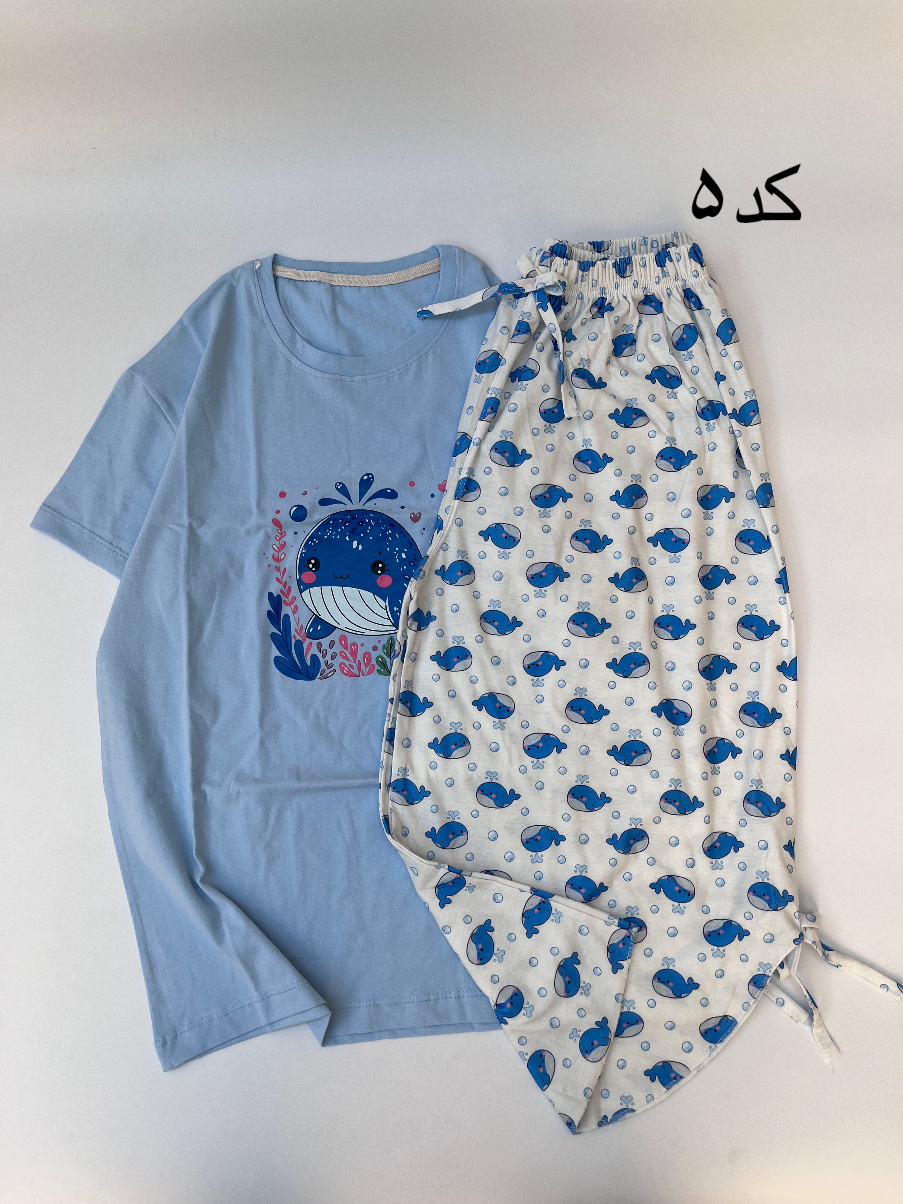 ست تیشرت شلوار دمپا هلالی ۰۴۵